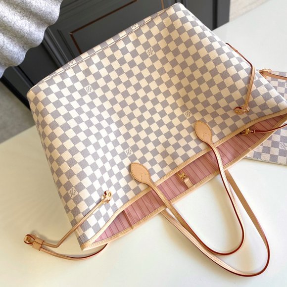 Louis Vuitton NEVERFULL MM bag"M81085 ""Monogram coated canvas Aged natural cowh - Picture 2 of 6